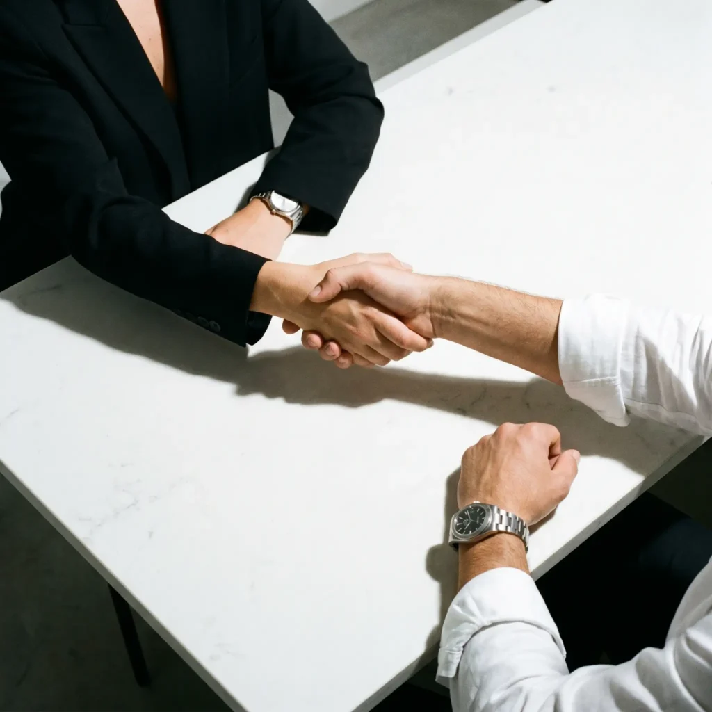 People handshaking